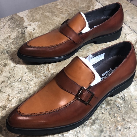 NWB Encore Fiesso Genuine Leather dress SHOE Monk Strap FI3247 wedding suit - Picture 2 of 6